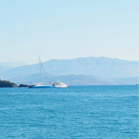 Hire a boat and explore Corfu's stunning coastline