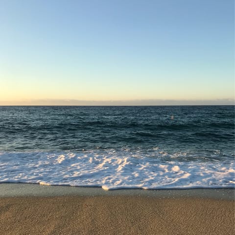Splash in the sea – the beach is a two-minute walk