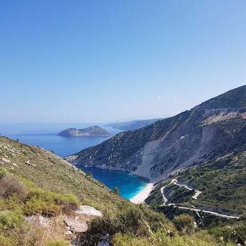 Explore the island of Kefalonia – driving along the coast is a glorious way to spend the day