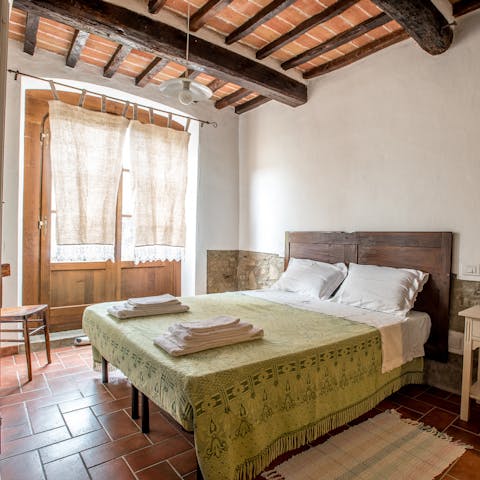 Sleep soundly with nothing but the sounds of Tuscan village life to rouse you