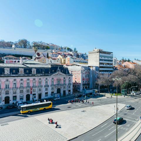 Stay in the heart of Lisbon, within touching distance of Rossio Square