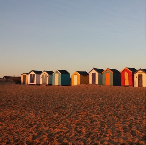 Wander over the sprawling beach, just three minutes on foot, and take a dip in the sea