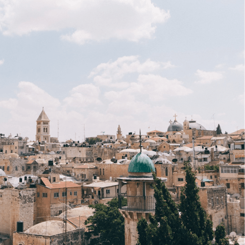 Explore the Old City of Jerusalem, just an eight minute walk away 