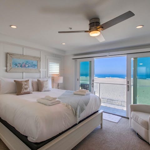 Wake up to the sound of the ocean just outside your window