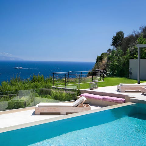 Soak up the views of the Ionian Sea and Zakynthos from the infinity pool