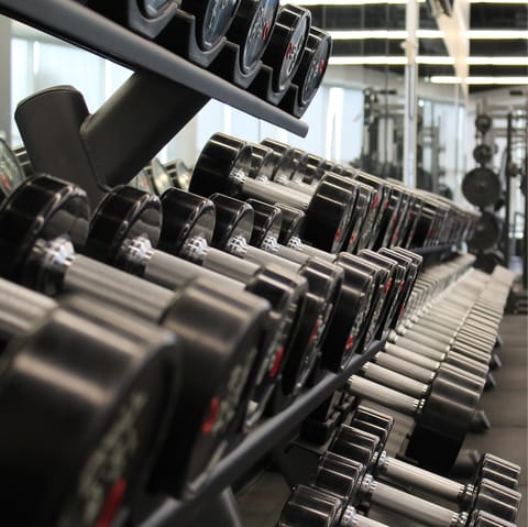 Start your day right and head down to your building's gym for a reinvigorating sweat session