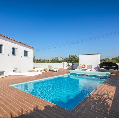 Swim in the private pool for some respite from the Portuguese heat