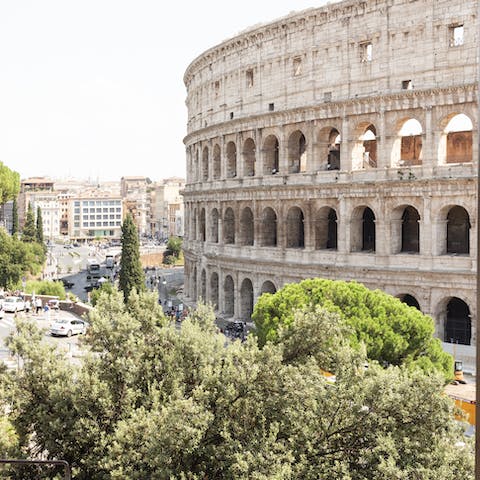 Marvel at Rome's Colosseum from your windows