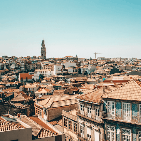 Explore the historic centre of Porto, just fifteen minutes away via public transport