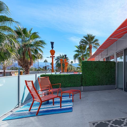 Chill out on the private terrace and soak up the Californian sunshine