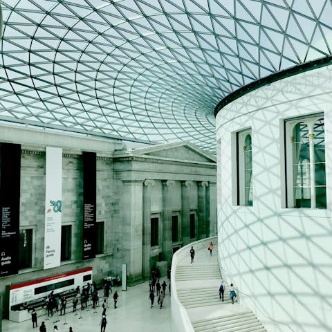 Take in the latest exhibits at the nearby British Museum