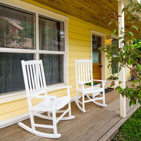 Enjoy a peaceful moment on your picture-perfect porch