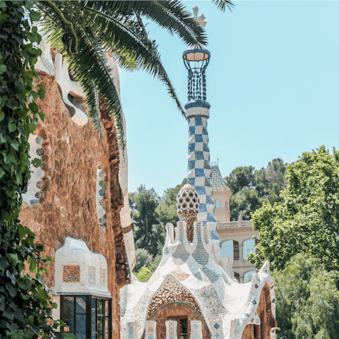 Visit Gaudi's masterpiece, Park Güell,  a 10-minute taxi ride away