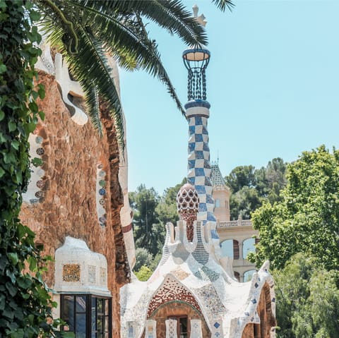 Visit Gaudi's masterpiece, Park Güell,  a 10-minute taxi ride away