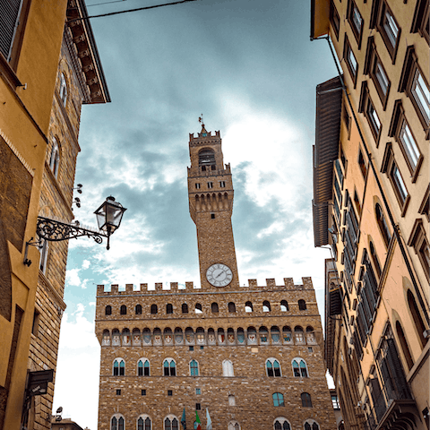 Visit the Piazza della Signoria, a short walk away from the apartment