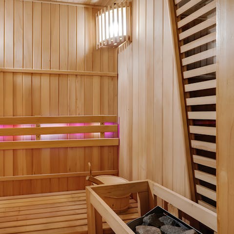 Unwind in the sauna after a busy day of sightseeing