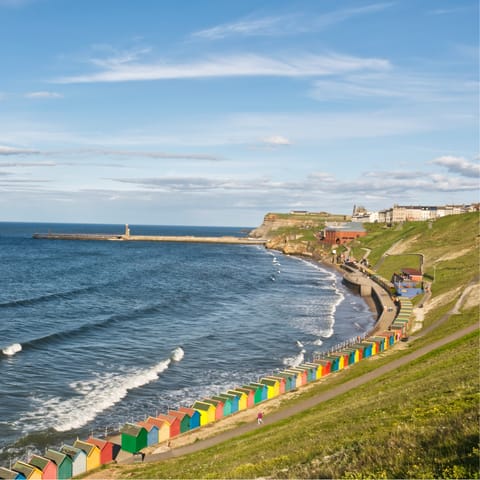 Grab yourself a dose of seaside nostalgia in neighbouring Whitby (nine miles)
