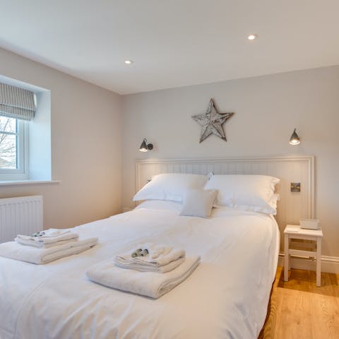 Bank a blissful night's sleep in the serene bedrooms