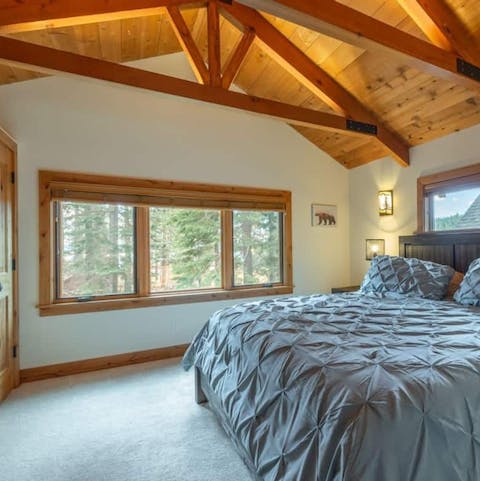 Wake up to stunning views of the forest each day 