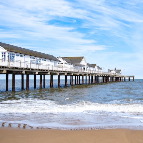 Make the ten-minute walk along the promenade to Southwold Pier and treat yourself to fish and chips