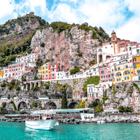 Stay in the heart of Amalfi, just a five-minute walk from the waterfront