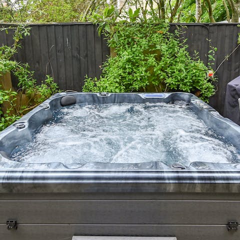 Sit back in the hot tub and enjoy the tranquillity of Penstowe Manor