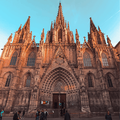 Spend the afternoon exploring the atmospheric Gothic Quarter