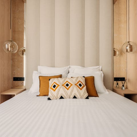 Sleep soundly in the stylish king-size bedrooms