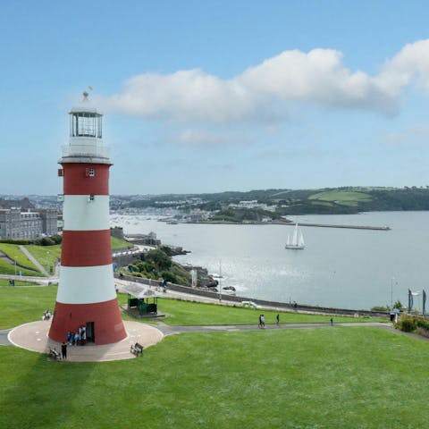 Wander over to Plymouth Hoe, moments away