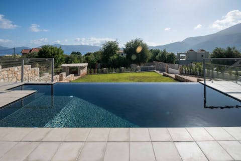 Enjoy a refreshing dip in the private pool during the heat of the day