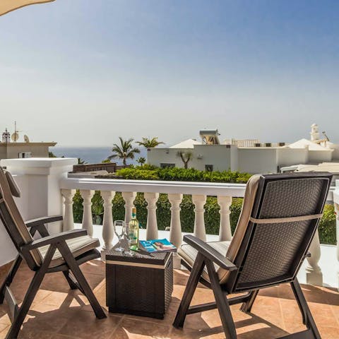 Take in the Atlantic Ocean glimpses from the roof terrace