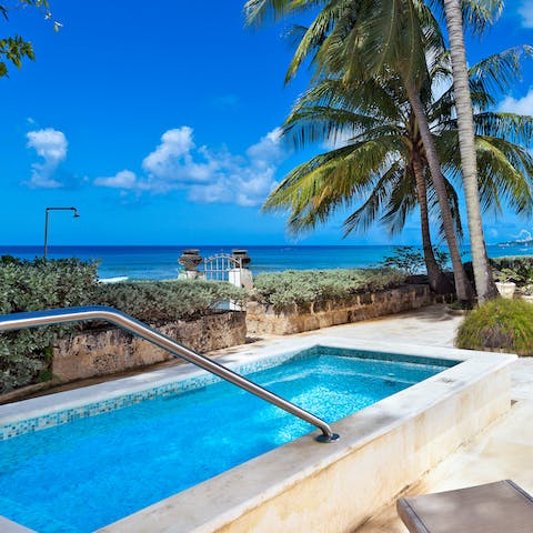 Take a refreshing dip in the private pool when you need a break from the waves