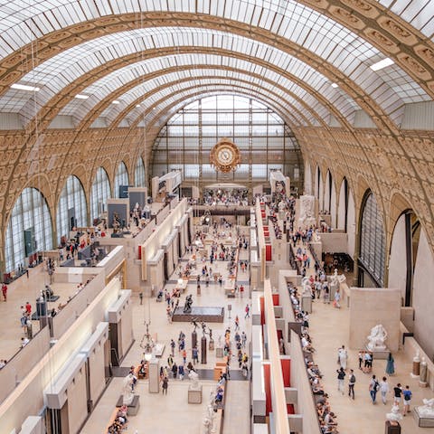 Visit the beautiful Musée d'Orsay, less than a twenty-minute walk away