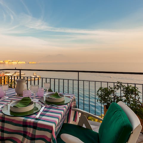 Enjoy some struffoli on the terrace for afternoon tea