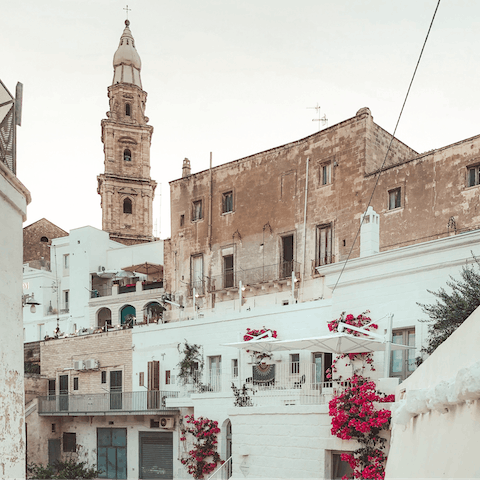 Explore the 16th-century historical centre of Monopoli – it's a short drive away