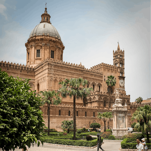 Admire the Cathedral of Palermo – just a twenty-minute walk away