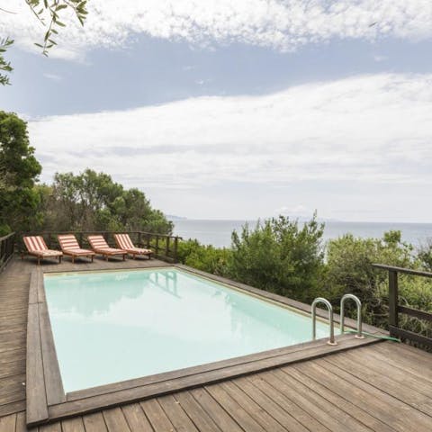 Take a dip in the swimming pool perched on the beautiful cliffside