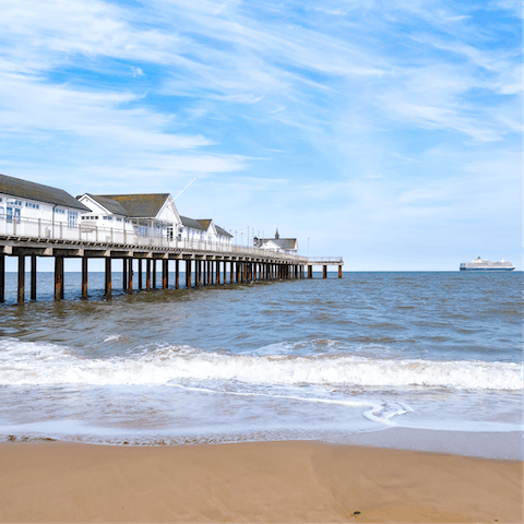 Pack your beach essentials and take the ten-minute stroll down to Southwold Pier Beach 