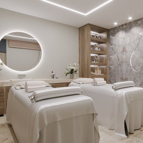 Enjoy a spa treatment for two in the on-site treatment room