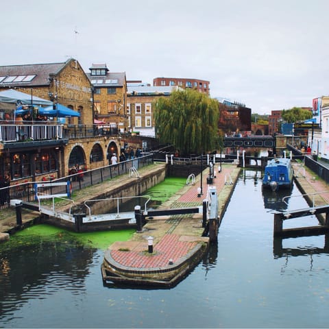 Jump on a bus up to Camden Lock, and stroll along the canal or visit the world-famous market