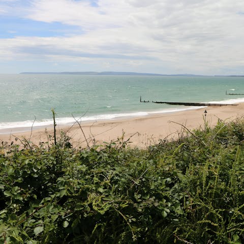 Walk to one of Bournemouth's sandy beaches