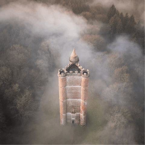 Climb up the 160ft-tall King Alfred's Tower, half an hour away