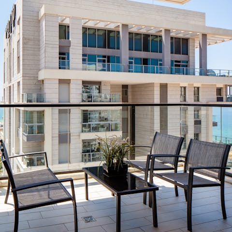 Grab a book and a mint lemonade to enjoy on your balcony