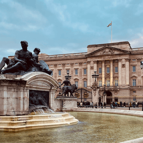 Visit Buckingham Palace and watch the Changing of the Guard, a thirteen-minute walk away