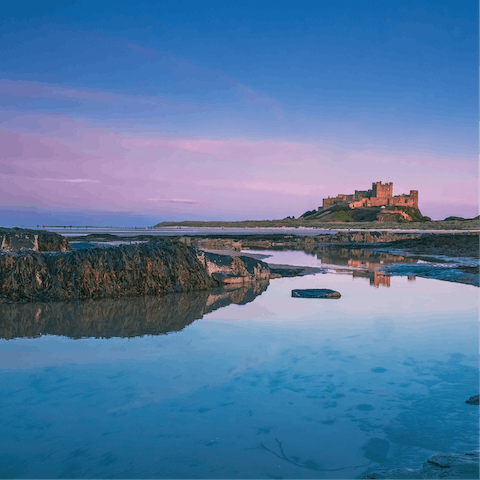 Visit England's finest fortress – Bamburgh Castle is a fifteen-minute drive away