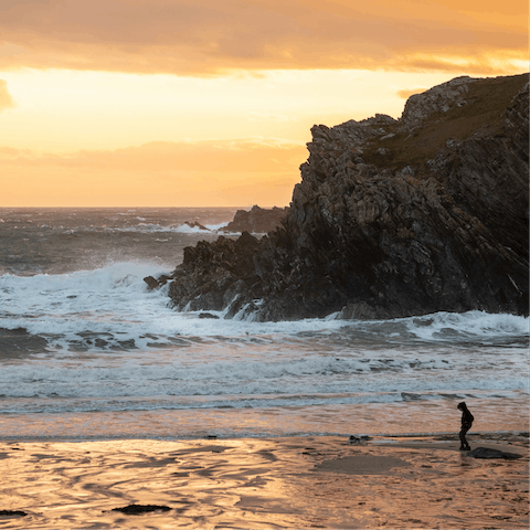 Make sunsets walks at Porth Dafarch (a twenty-minute drive) part of your new everyday