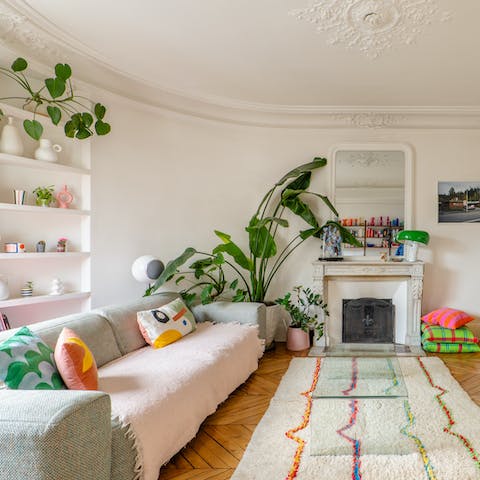 Soak up the colourful, vintage interiors of this Parisian bolthole