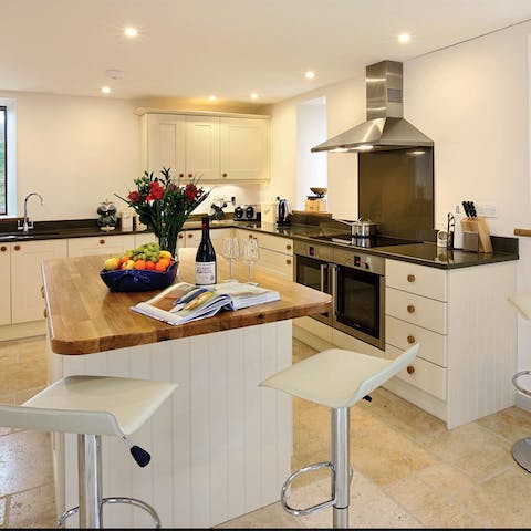 Rustle up a full English breakfast in the country kitchen