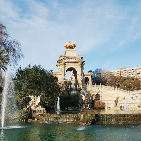 Pop across the street to Parc de la Ciutadella and see Josep Fontserè's impressive fountain