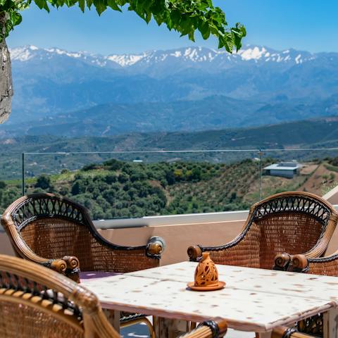Welcome a new day with a breakfast out on the terrace